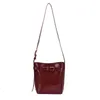 Dame Avondtassen Kleine en Highend Oil Wax Lederen Emmer Tas voor Dames Nieuwe Grote Capaciteit Casual Schouder Crossbody