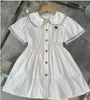 Luksusowa letnia projektantka dziewczyna księżniczka sukienka dla dzieci nowa koszula lalka szyjka w talii zamykająca moda sukienka