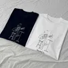 Men and Women Fashion T-shirt Designers Leon Dore Ald Fun Handdrawn Comic Boys Round Neck Short Sleeve 1zmh
