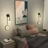 Wandlampen Sanmusion Moderne Kamer Walll Verlichting Ring Bal Schaduw Verstelbare Hoek Nachtkastje Decor Nachtverlichting Woonkamer Slaapkamer Led Schansen