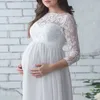 Puococo mãe grávida vestido de maternidade pogal adereços mulheres gravidez roupas vestido de renda para grávida po shoot roupas 240305