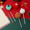 Christmas Series Cartoon Plush Ball-Point Pen Creative Signature Pens Office Gift School Supplies Stationery Funny