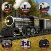 Electric Christmas Train Toy Set Car Railway Tracks Steam Locomotive Engine Diecast Model Educational Game Boy Toys for Children 240228