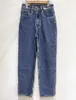 Ksubi damesjeans Designer hoge taille rechte ton buitensplit ontwerp donkerblauwe denim broek vrouw