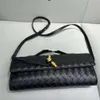 Lady Bags Bottegs Horizontal Venetass Bag New Long Single Clutch Andiamo Women Baguette Handbags Weaving Banquet Cros Cowhide Handbag Shoulder 21HS