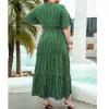 Kleider Sommerkleidung Damen V-Ausschnitt Bohemian Polka Dot Print Aline Elegant Pullover Kurzarm Lässig Urlaub Midi Plus Size Kleider