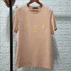 AA-88 SPRINGSUMMER NEW HOT STAMPED GOLD MOTHER COTTON COTTON LOOSE Tシャツカップルスタイル男性と女性のためのスタイル