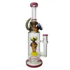 Grimas Waterpijpen Glazen Bong Recycler Roken Waterpijp Dab Rig 28cm Hoogte met 14mm Verbinding