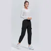 Lu Gunched Feet Cargo Casual Pants Women's Summer Ny avslappnad bekväma avslappnade byxor stora sportbyxor Kvinnor