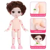 16cm Bjd Dolls for Girls 18 Doll DIY Toy With Clothes Dress Up Fashion 13 Movable Joint Baby 3D Big Eyes Munecas 240306