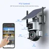 Unitoptek 4K 8MP Solar Camera 360° PTZ 10X Zoom 4G SIM /WIFI Security Outdoor Humanoid Tracking Color Night Vision