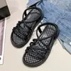 Dress Shoes Women Sandals Flats Platform Casual Summer Open Toe Designer Slippers 2024 PU Leather Slides Mujer Flip Flops