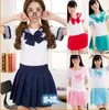 Summer Japanese school uniforms anime cosplay sailor suit short sleeve topstieskirt Navy Preppy style Students Uniform for Gir 240226