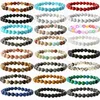 Custom 8mm 8mm Round Beads Stretch Bracelet Natural Stone Bracelet For Women 2462