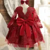 Robes de baptême de Noël pour bébés filles dentelle princesse 1ère année robe de mariée de fête d'anniversaire né enfants robe de baptême 240226