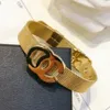Hochwertige Charm-Armbänder aus 100 % Edelstahl für Herren und Damen. Designer-Armband mit extravagantem Marken-Doppelbuchstaben, vergoldet, Fashi197L