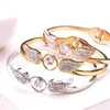 Bracelet personnalisé avec diamants en acier inoxydable, bijoux fantaisie pour femmes