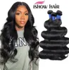 Ishow 838 polegadas 10A Mink Brazillian Straight Body Solto Onda Profunda Kinky Curly Não Processado Brasileiro Peruano Indiano Cabelo Humano Weav2073487