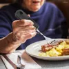 Conjuntos de louça talheres dobráveis deficientes idosos utensílios de mesa adaptáveis ​​utensílios ponderados colher e garfo Parkinsons adulto