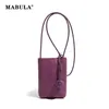 マブラ女性本物の革の小さなクロスボディバッグデザイナー携帯電話バッグ軽量ファッションショルダーバッグレディース旅行財布240229