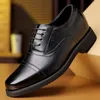 Casual Leather 628 Męskie buty biznesowe zwiększone 6 cm dojeżdżające do pracy trzy złącza formalne prace 440 218