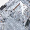 Projektantka dżinsy męskie Nowa fioletowa marka American High Street Trendy Fashion Letter Printed Pants