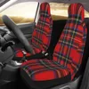 Autostoelhoezen op maat Royal Modern Tartan Universeel voor auto's, SUV of bestelwagen Geruite textuur Auto Cover Protector 2 stuks