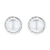 Brincos de garanhão 2024 S925 prata esterlina 10mm pérolas de luxo simples para mulheres moda charme jóias de noivado