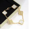 Advanced 18K new 3/4 grass simple bracelet temperament double-sided do not fade gold, roses, hand accessories