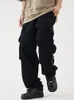 Houzhou Cargo Pants للرجال Hip Hop White Prouts Male Abtage Japanese Streetwear Loose Safari Gocket Zip 240305