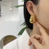 Studörhängen trend vatten droppe ihåliga öron studs kvinnor mode vintage metall slät spiral form personlighet party smycken