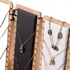 Jewelry Pouches Solid Bamboo Wooden Multiple Necklaces Easel Display Stand Holder Board Bracelet