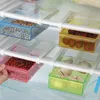 Garrafas de armazenamento ajustável geladeira busket rack prateleira geladeira gaveta organizador cozinha fresco espaçador classificar ferramenta