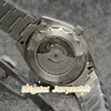 Luxe mode gestreept wijzerplaathorloge 42 mm automatisch mechanisch roestvrij staal glas terug sport zee herenhorloge waterdicht horloge