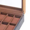 Watch Boxes Retro Wooden Display Case Glass Topped Organizerr Jewelry Storage