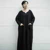 Casual klänningar Autumn Summer Cotton Linen Plus Size Women Lose Maxi Dress Solid Long Sleeve Vintage Oversize Vestidos