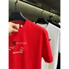 T-shirt e polo da uomo Plus 9A con ricamo girocollo e abbigliamento estivo stampato in stile polare abbinato a t-shirt griffata street in puro cotone