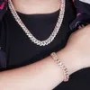 Hot Sale Style Moissanite Chain S925 Sterling Silver Hiphop Cuban Link Halsband för män