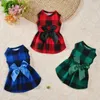 Weihnachten Hund Plaid Rock Süße Hund Bowknot Prinzessin Kleid Haustier Prinzessin Kleidung Für Kleine Hunde Haustier Plaid Rock Haustier liefert 240307