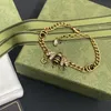 2022 Designer unisexe cristal bracelet G manchette bracelet abeilles hommes femmes bijoux en acier inoxydable femmes bracelets hip-hop avec lettre276v