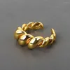 Klusterringar mode guld silver färg vridna croissanter trådar geometrisk öppen ring för kvinnor minimalistisk chunky vintage party smycken
