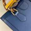 10A حقيبة مصممة كبيرة حقيبة Crossbody حقائب 35 سم Bamboo Bag Bag Fashion Bag Bag Bag Blue Luxury Bag حقيبة مصمم عالية الجودة أكياس هدايا مربع التغليف