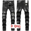 Mens Jeans Luxury Italy Designer Denim Jeans Men Embroidery Pants DQ2086 Fashion Wear-Holes splash-ink stamp Trousers Motorcycle riding Clothing US28-42/EU44-58