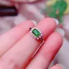 Bagues de cluster KJJEAXCMY Fine Bijoux 925 Sterling Silver Incrusté Diopside Naturel Bague Femelle Fille Fête Anniversaire Cadeau Année Mer