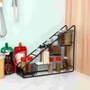 Küche Lagerung Abgestufte Regal Sirup Rack Für Kaffee Bar Arbeitsplatte Edelstahl Zucker Organizer Halter Flasche