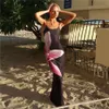 Marche Reggiseno da donna Canotte Slip 3 pezzi Set Abbigliamento da yoga Pantaloncini a vita alta Tuta sportiva con fettuccia elastica