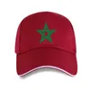 Män mode tryckt baseball cap ren bomull män marocko flagga vintage stil retro marockansk presentidé 240227