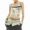 Damen Tanks Harajuku Japanisch Kawaii Anime Eye Print Tank Top Frauen Mädchen Y2k Ästhetisch Sommer Sexy Ärmellos Niedlich Lässig Camis Crop