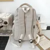 Wodoodporne nylonowe plecak Koreańska japońska moda Students Schoolbag Multilayer Proste zmysłowe torba podróży 240304
