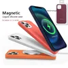 حالة iPhone Case Magnetic Silicone for iPhone 15 15Pro 15Plus 15 Pro Max 14 iPhone 13 Pro Max Cover الرسوم المتحركة الشفط المغناطيسي